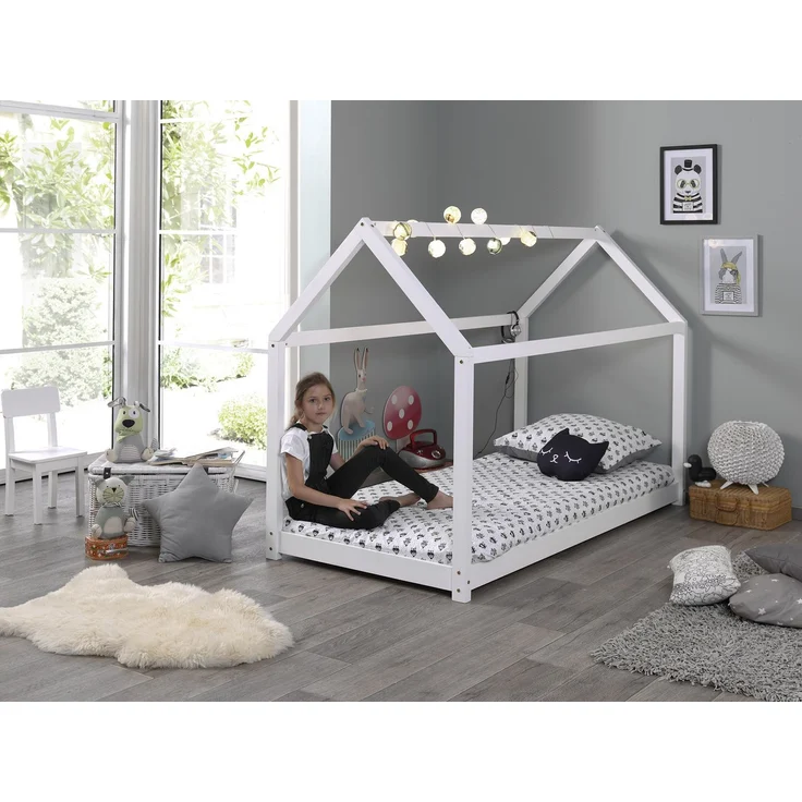 Vipack Hausbett, Holz weiß, 90x200 cm – Bild 2