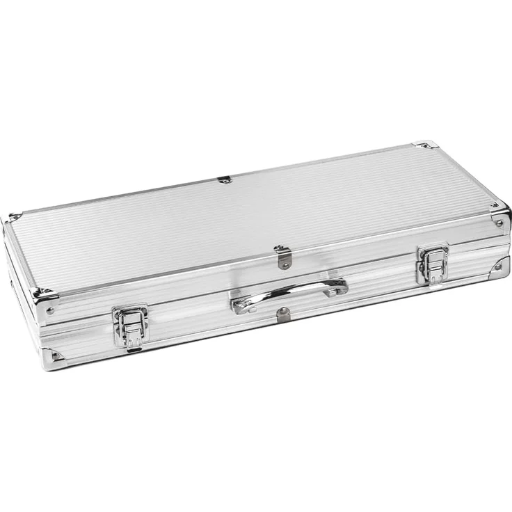 EUROHOME Grillbesteck-Set Grillset aus 5 Teilen Grill Zubehör, (5 tlg, Besteck Koffermaße 44 x 17 x 7 cm), Set aus Zange, Wender, Gabel, Messer und Reinigungsbürste. – Bild 5