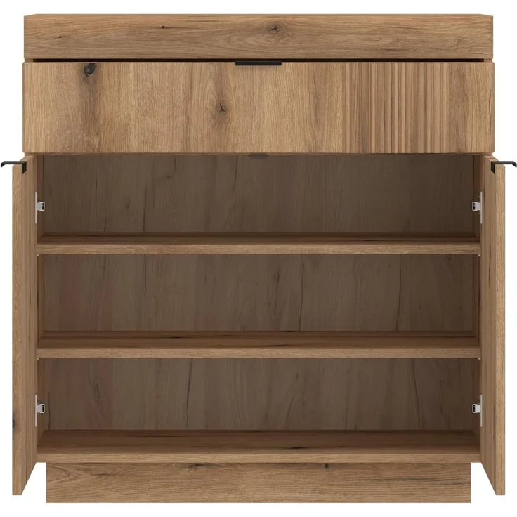 Schuhschrank >DELAMAR< in Coast Evoke Eiche Dekor - 88,2x92,5x39,6 (BxHxT) – Bild 2