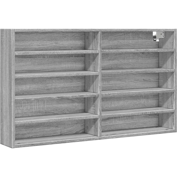 vidaXL Vitrinenschrank Grau Sonoma 100x15x58 cm Holzwerkstoff 847931 – Bild 1