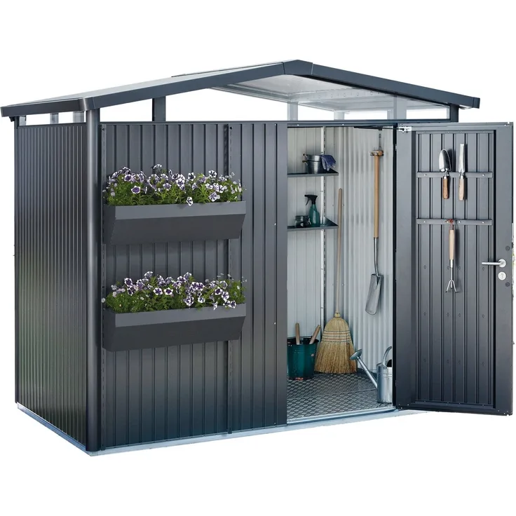 Biohort Blumenkasten FloraBoard, 2er-Set, dunkelgrau-metallic