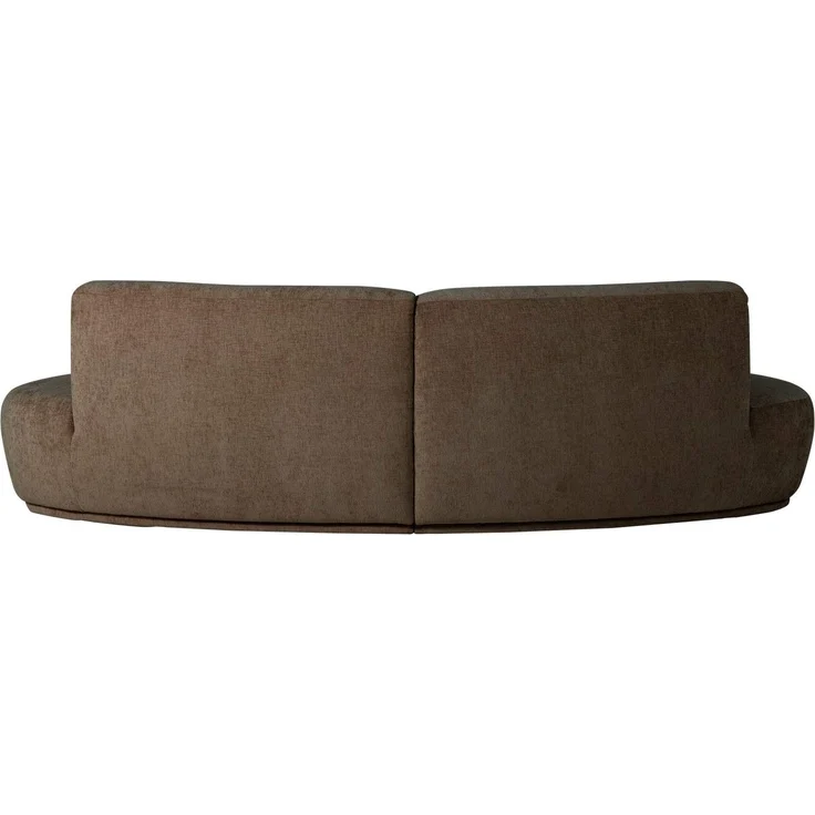 Sofa Batavier 4-Sitzer, Webstoff mit Melange-Effekt, modern halbrund, braun, großzügiges Familiensofa – Bild 4