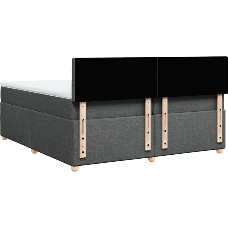 vidaXL Boxspringbett mit Matratze Dunkelgrau 200x200 cm Stoff 3289102 – Bild 8