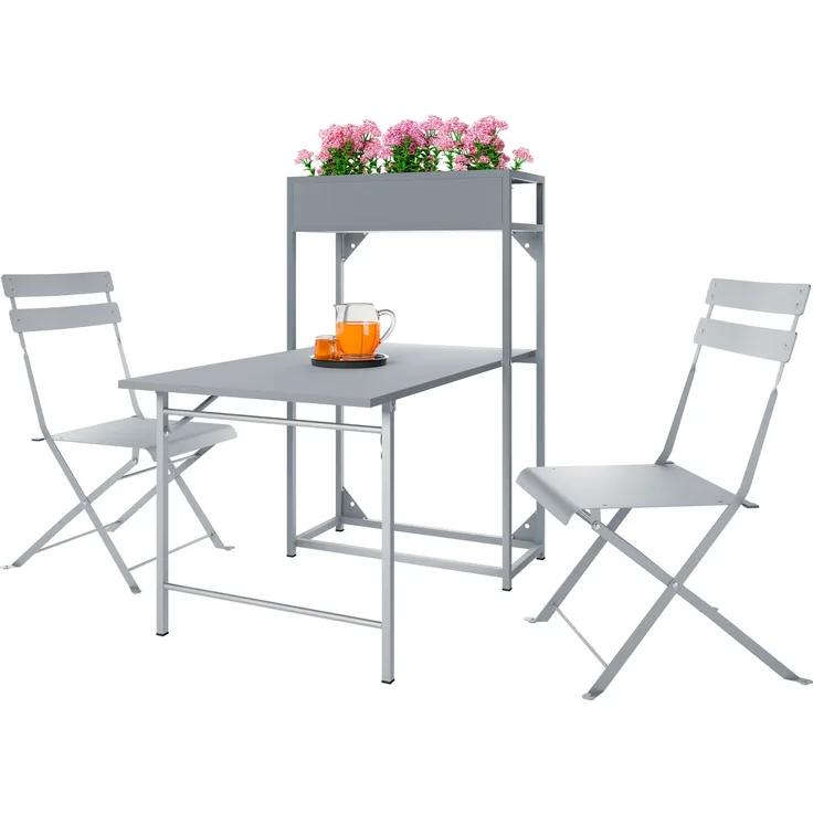 Gartenmöbel Teug (Farbe: Grau)