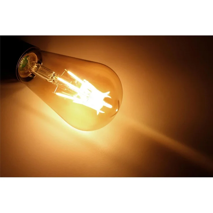 LED Vintage Leuchtmittel, 4 Watt, Glas, E27, warmweiß, DxH 6,4x14 cm – Bild 3