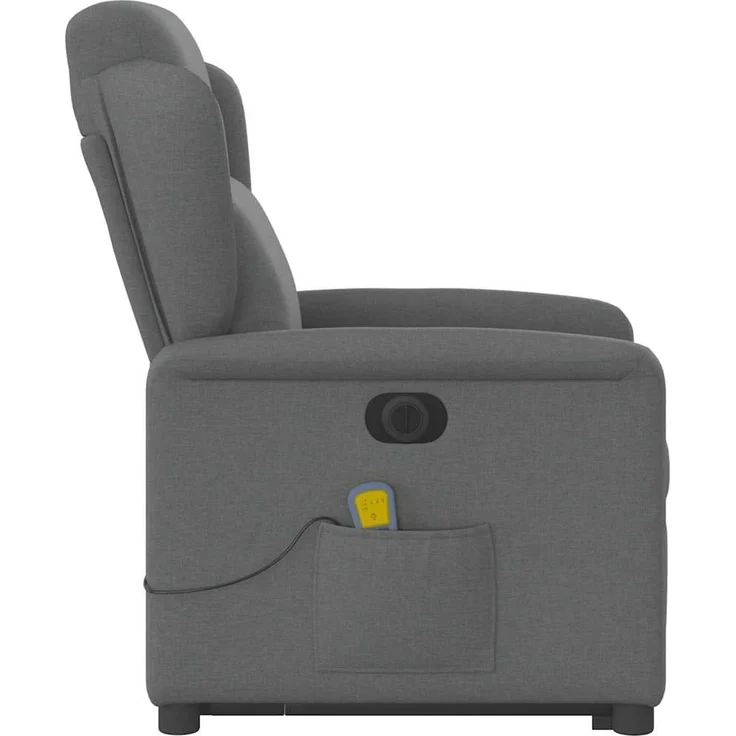 vidaXL Elektrischer Massagesessel mit Aufstehhilfe Dunkelgrau Stoff 3303165 – Bild 5