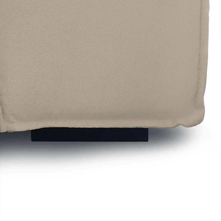 Dmora Sofa mit Halbinsel Alhoa, modulares 2-Sitzer-Sofa mit linker Halbinsel, Stoffsofa, 100 % Made in Italy, 220 x 170 x 70 cm, Taupe – Bild 7