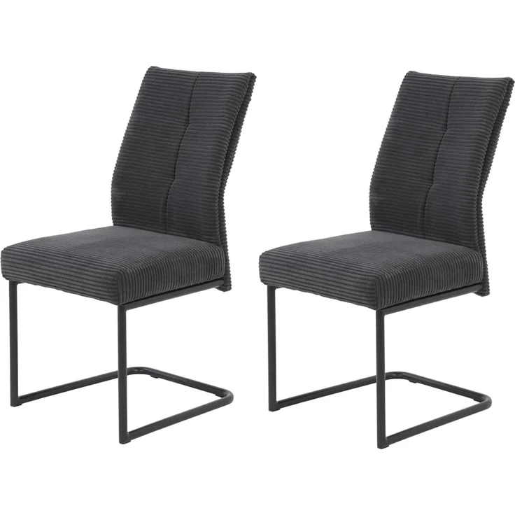 HELA Esszimmerstuhl Dagmar (Set, 2 St), Schwingstuhl mit bequemer Federkern Polsterung, Cord Bezug – Bild 1