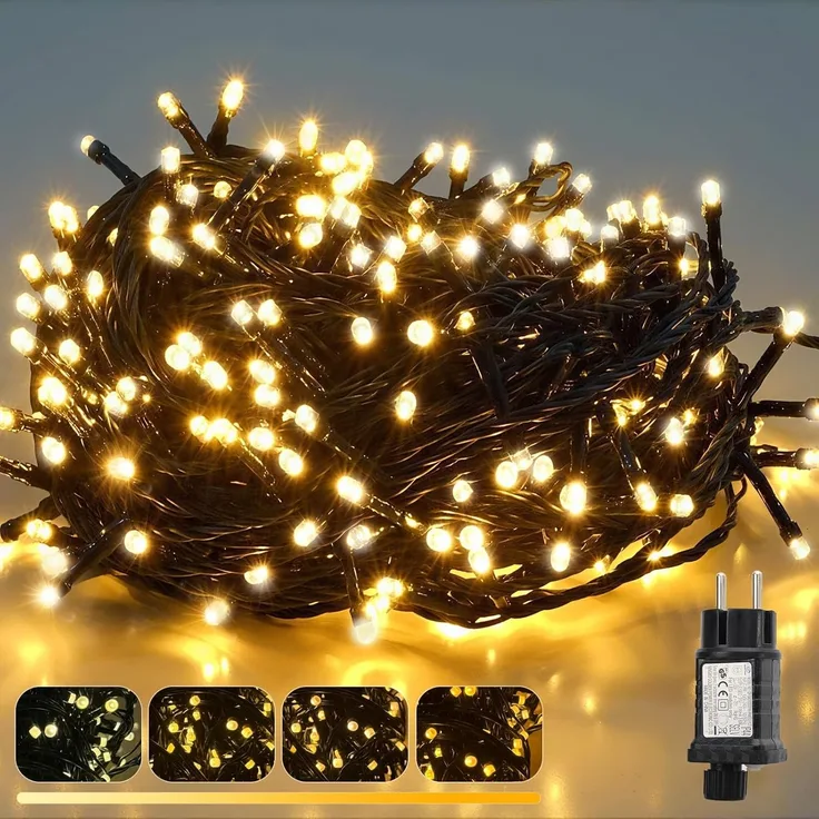 SALCAR 15m 250er LED Lichterkette Außen