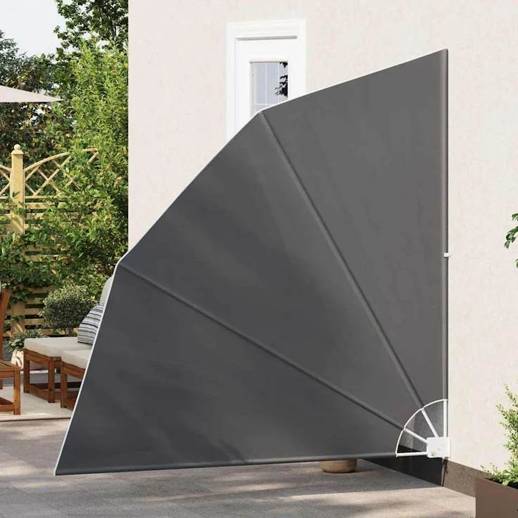 vidaXL Balkon Sichtschutz 210 x 210 cm Polyester Schwarz 42000935 – Bild 3