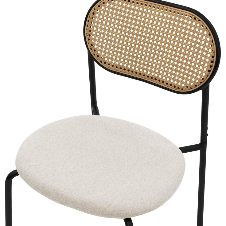 ML-DESIGN Stuhl Esszimmerstühle Rattanstuhl Polsterstühle Akzentstühle für Esszimmer (2 St), Beige Esstischstühle mit Rückenlehne aus Rattan 2er Set Küchenstuhl – Bild 7