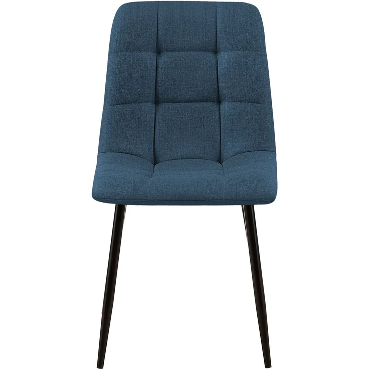 CLP 4er Set Esszimmerstuhl Tilde gepolstert mit Rückenlehne bis 150 kg belastbar - Farbe:blau;Material:Stoff – Bild 3
