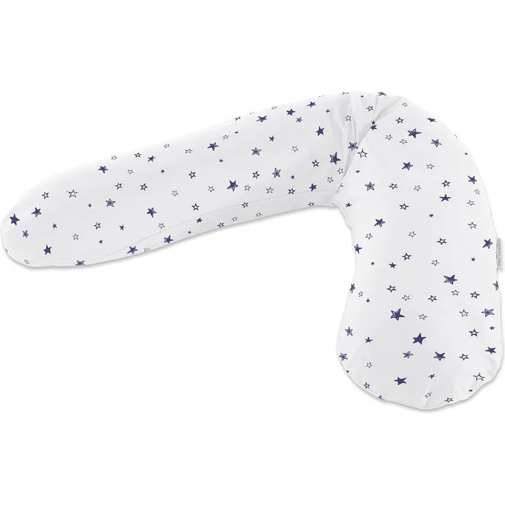 Theraline Stillkissen "Das Original", Polyester Hohlfaser, 190 cm, Bezug mit Sternenhimmel-Muster, weiß