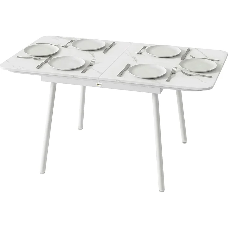 Gartentisch für 6 Personen, rechteckig, 140 x 80 cm, mit WPC-Tischplatte – Bild 2