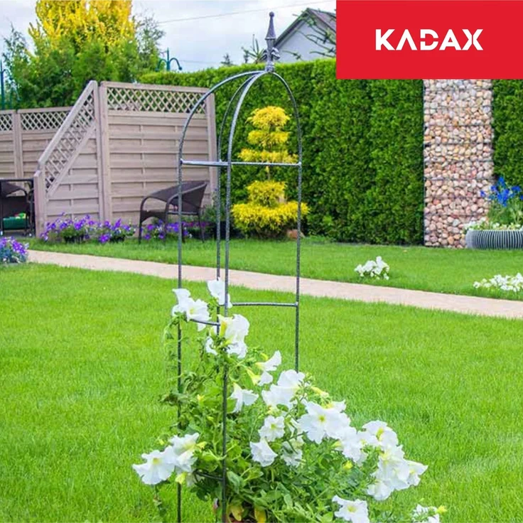 KADAX Gartenpergola aus Metall, 150 cm, Stütze für Rosen, Kletterer, Blumen, Obeliskenstange – Bild 6