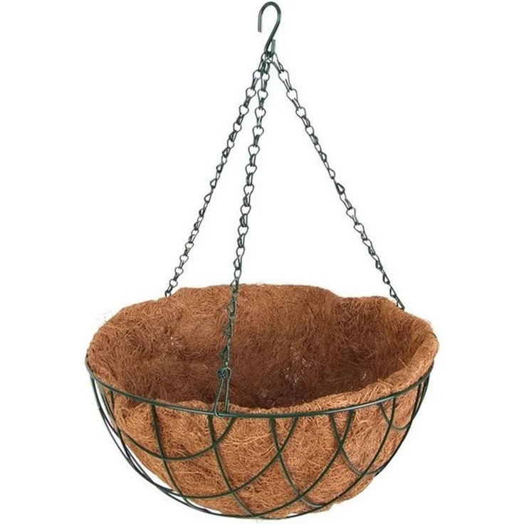 Blumenampel 30cm mit Kokosfaser Pflanzeinlage Hängeampel Hängeschale Pflanztopf – Bild 2