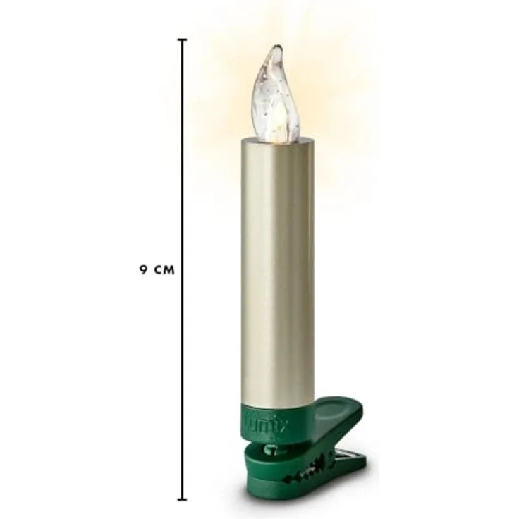 kabellose Kerzen, LUMIX SUPERLIGHT MINI, superhelle warmweiße LEDs, cashmerefarben, Basis-Set, 12 Stück – Bild 6
