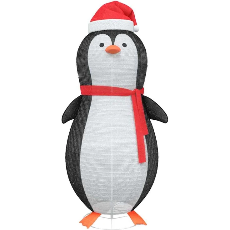 vidaXL Schnee-Pinguin Figur Warmweiß 78 x 178 cm Stoff 600 LEDs 42018966 – Bild 5
