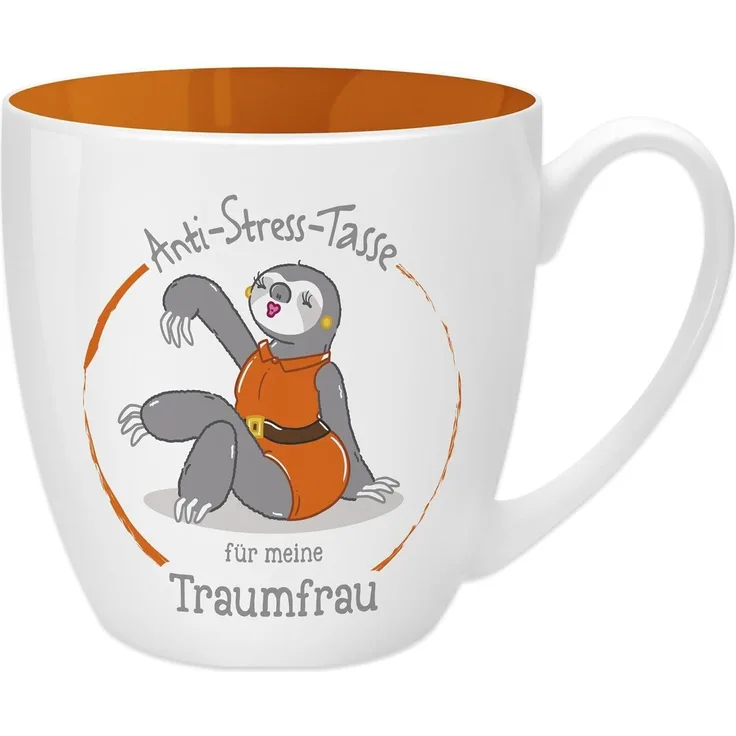 GRUSS & CO Anti-Stress-Tasse Motiv "Traumfrau" | Tasse mit Spruch, 45 cl, New Bone China | Geschenk für Sie | 45511