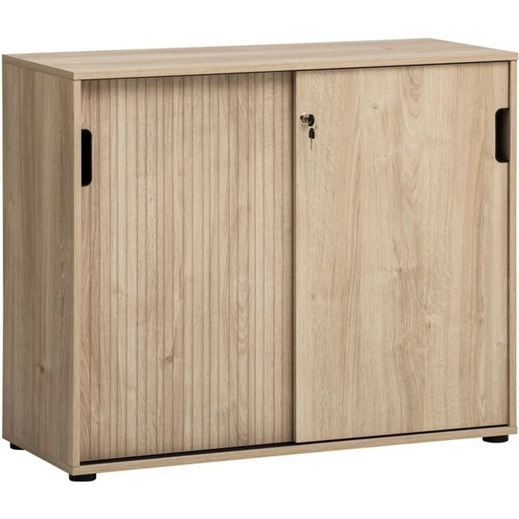 Schildmeyer Aktenschrank Emmik 702042, weißeiche Dekor/gestreift, 100 x 41 x 83,6 cm – Bild 4