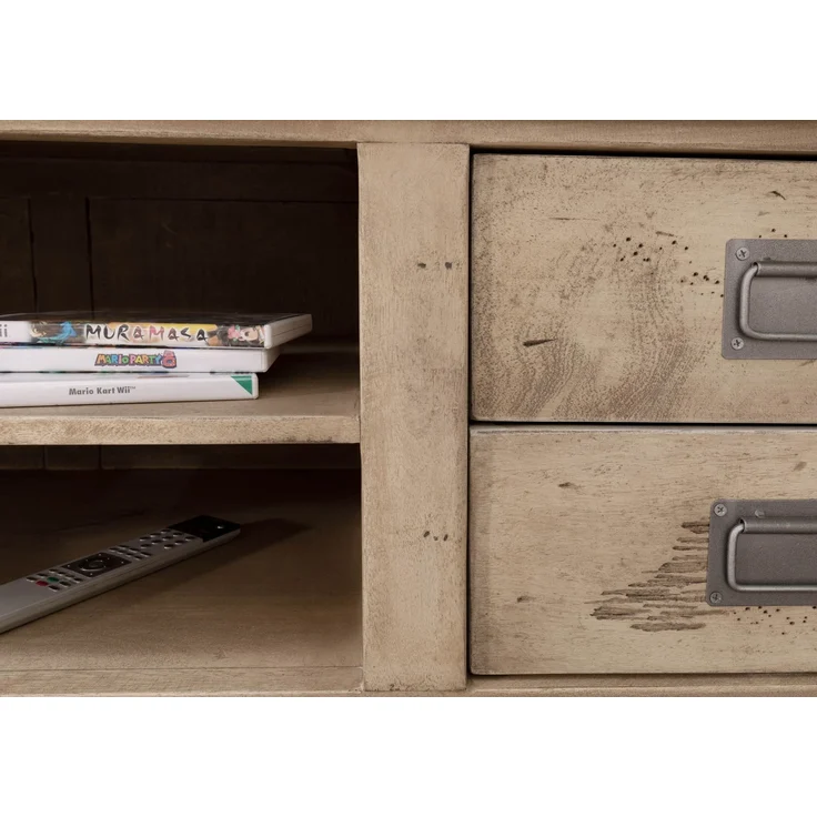 TV-Board Mango 180x55x50 whitewash lackiert RAILWAY #345 – Bild 5