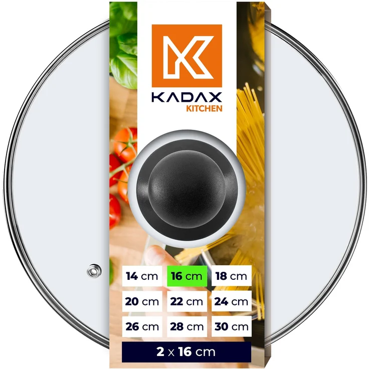 KADAX Glasdeckel 16cm hitzebeständig Universal 2 Stk – Bild 3