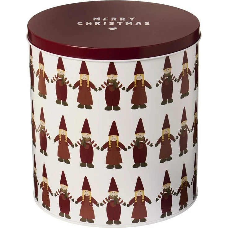 Ib Laursen - Gebäckdose Plätzchendose Weihnachtsgebäckdose Wichtel Rund 32975-00 – Bild 1