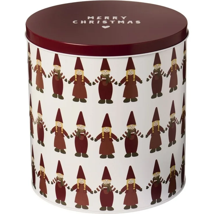 Ib Laursen - Gebäckdose Plätzchendose Weihnachtsgebäckdose Wichtel Rund 32975-00