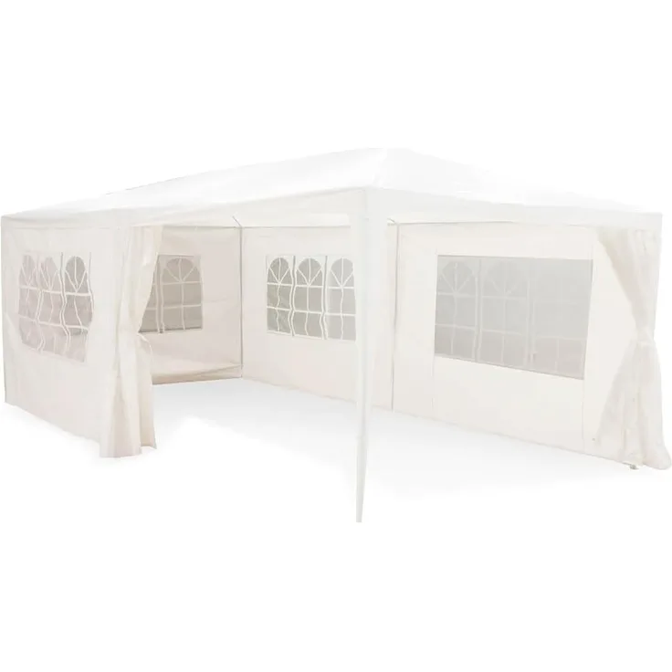 Lifetime Garden Partyzelt 3x6 m - Party Zelt mit Seitenwänden und Fenstern - Gazebo - Gartenpavillion - Pavillon mit Seitenwänden - Pop Up Pavillon - Festzelt Garten - Pavillon Weiß