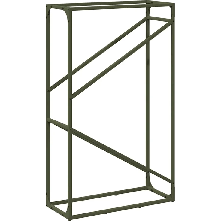 vidaXL Brennholzregal Olivgrün 60x25x100 cm Kaltgewalzter Stahl 864330 – Bild 6