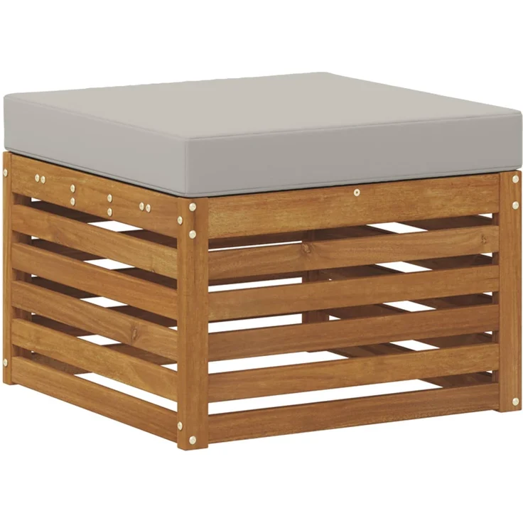 vidaXL Outdoor-Sofagarnitur 7 stk. 6-Sitzer Natur und Hellgrau 3375156 – Bild 4