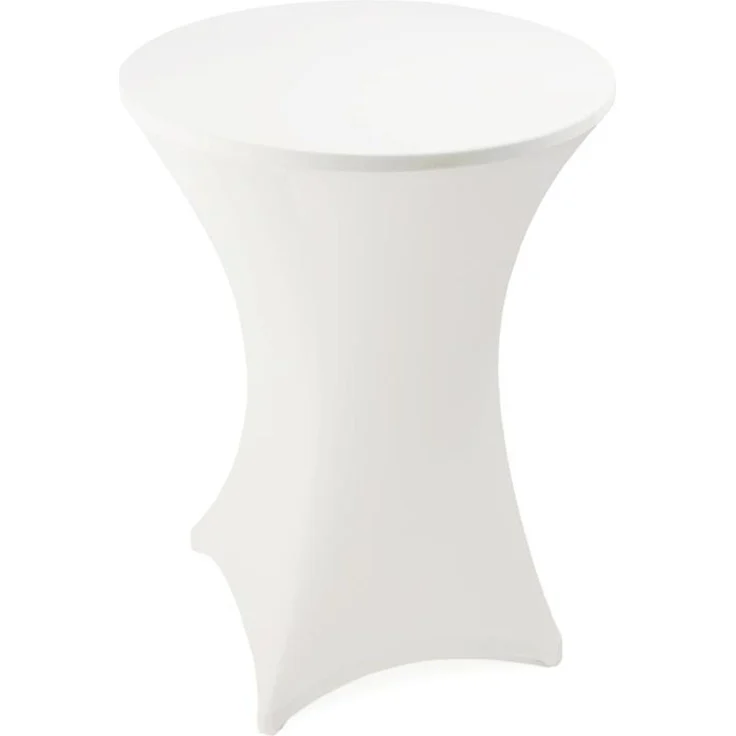 Stehtischhusse Stretch Stehtisch Ø 80 cm Tisch Husse Bistrotisch Weiß