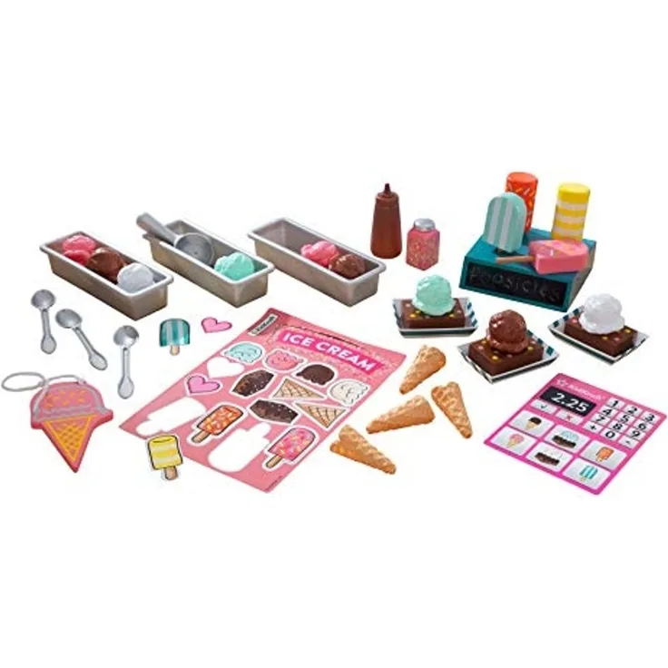 KidKraft 53539 Eisdielen Bauernmarkt-Spielset, Silber