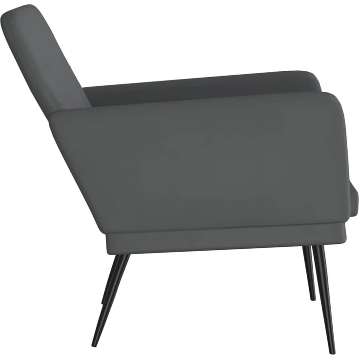 Sessel wohnzimmer, Relaxsessel Grau 61x78x80 cm Kunstleder – Bild 4