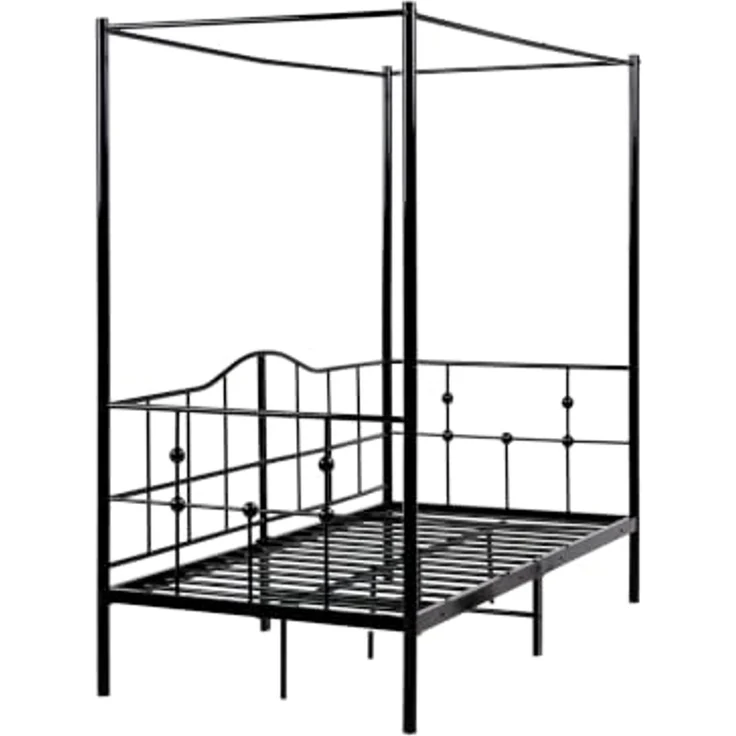 Himmelbett Metall ARTONNE 90 x 200 cm Schwarz – Bild 4