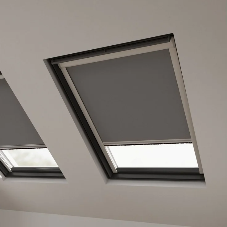 Dachfensterrollo Verdunklungsrollo Dunkelgrau - Verdunklung - Kompatibel mit VELUX SK08, Cocoon Home, verdunkelnd, Thermobeschichtet, Einfache Montage, 100% Verdunkelnd, Stufenlos – Bild 2
