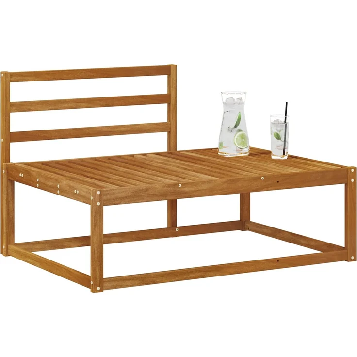 vidaXL Outdoor Endsofa Natur 115 x 83 x 73 cm Massivholz Akazie 900551 – Bild 3