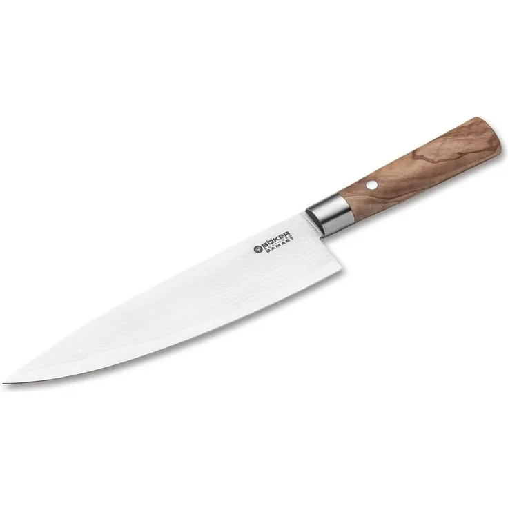 Böker Damast Olive Kochmesser Groß