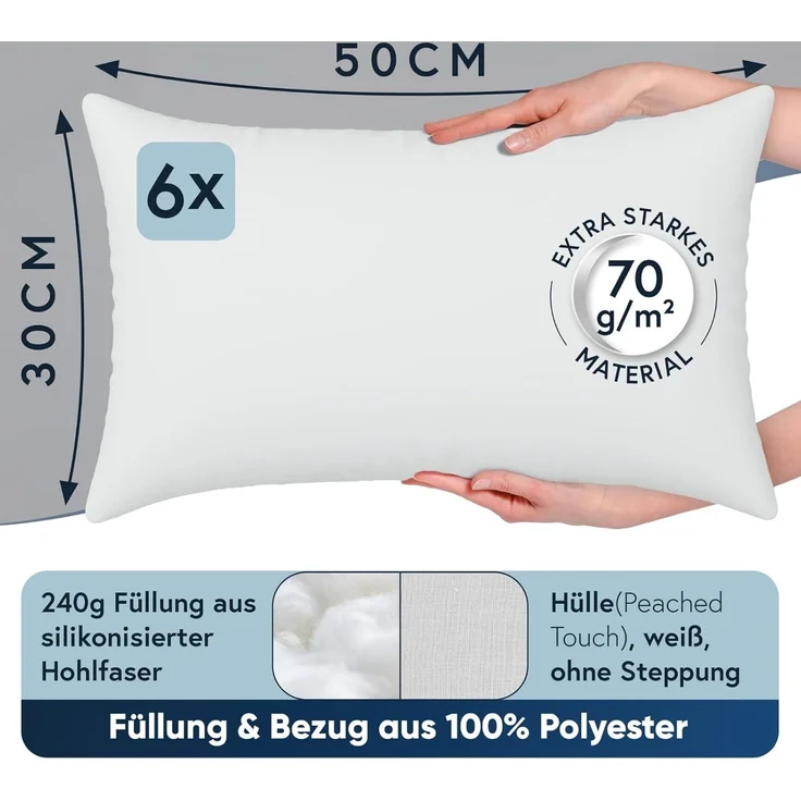 MOON Heimtextilien Dekokissen Füllkissen Classic Peached Touch versch. Größen Polyester – Bild 2