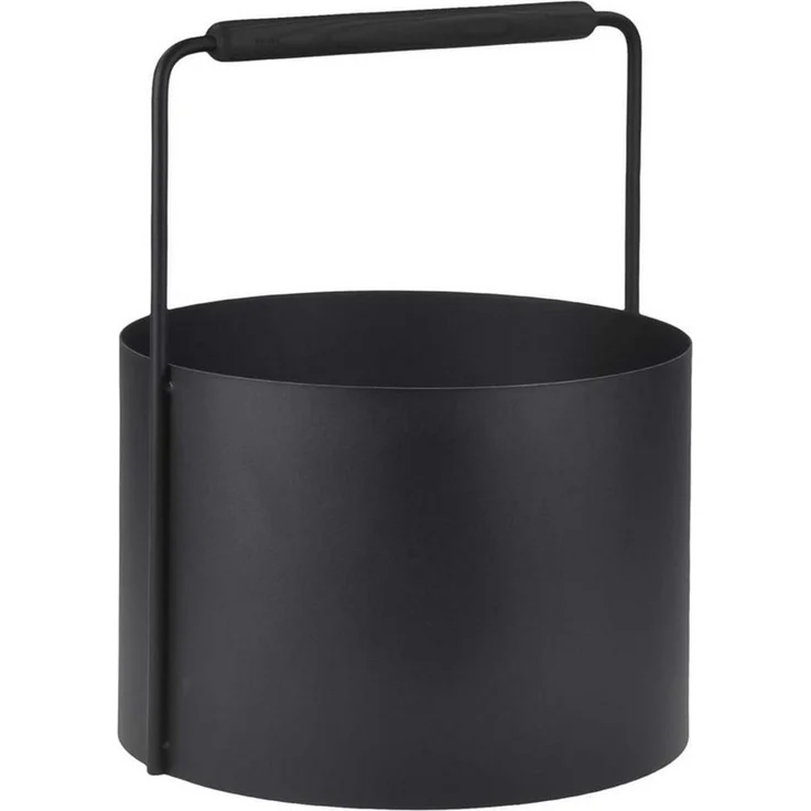 blomus 'ASHI' Holzkorb, Stahl schwarz, 34.8 x 45.2 x 37.1 cm, geschlossener Boden – Bild 1