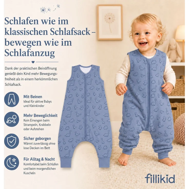Fillikid Ganzjahres-Schlafsack mit Füßen Exklusiv – Bild 5