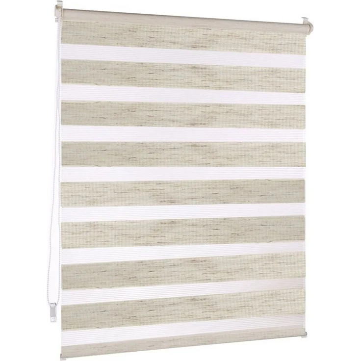Doppelrollo Premium Klemmfix Doppelrollo / Duo Rollo, 35x120 cm leinen struktur, Victoria M, blickdicht, ohne Bohren, freihängend, Klemmfix – Bild 2