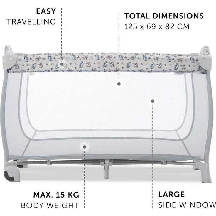 Hauck Disney Reisebett Sleep N Play Go Plus Exploring a Classic, Liegefläche: 60x120 cm, max. 15 kg – Bild 1