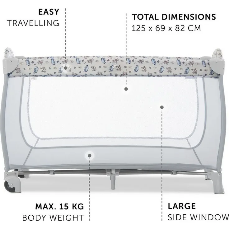 Hauck Disney Reisebett Sleep N Play Go Plus Exploring a Classic, Liegefläche: 60x120 cm, max. 15 kg