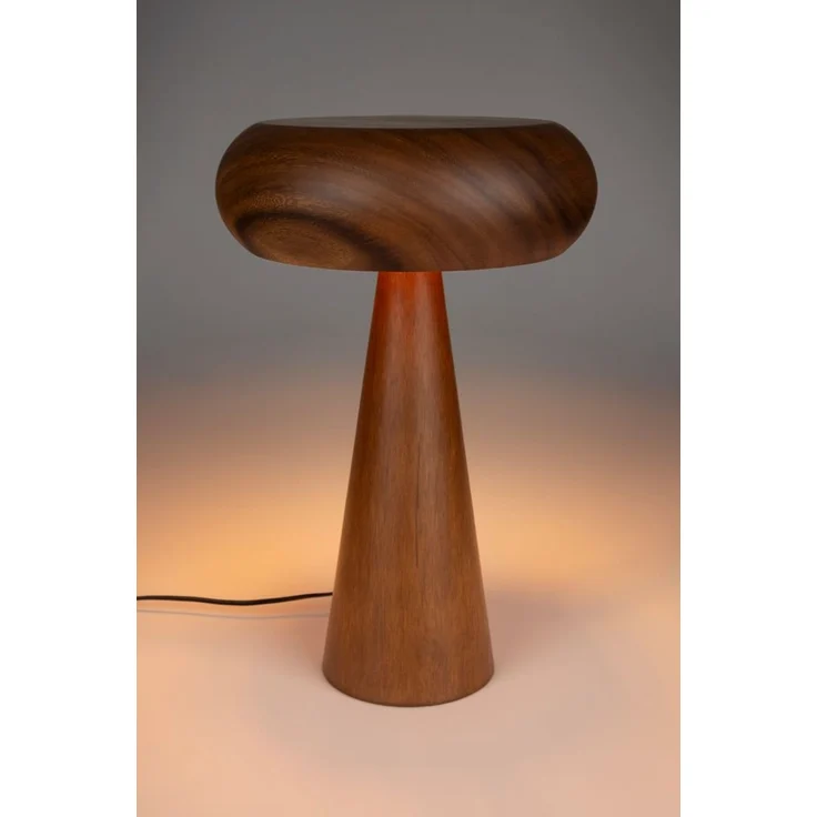 Tischlampe Morel M von Dutchbone aus Akazienholz im Boho-Stil, Braun – Bild 3