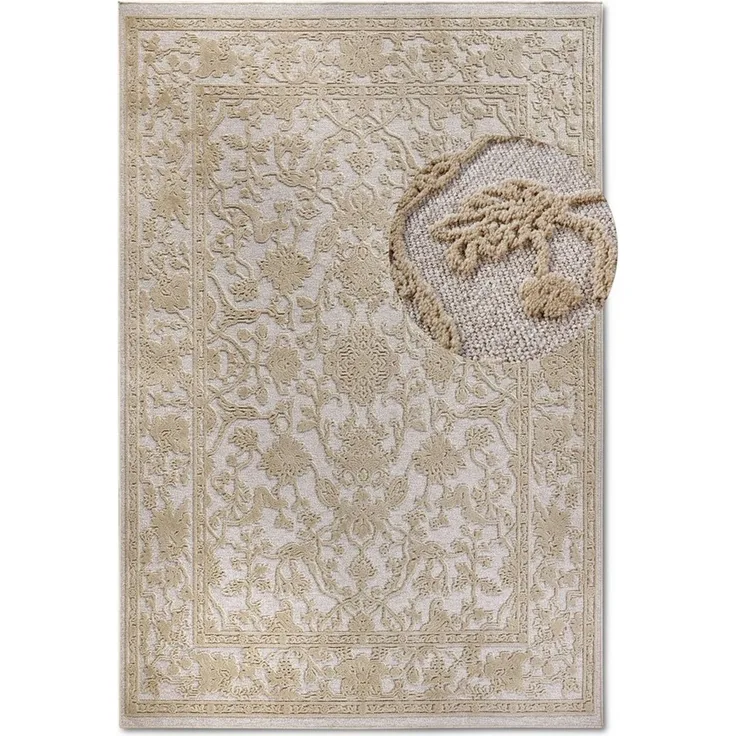 Villeroy & Boch Teppich Ambroise, rechteckig, Höhe: 5,5 mm, Nachhaltig, Wohnzimmer, Schlafzimmer, Modern, Hoch-Tief Effekt, Flur