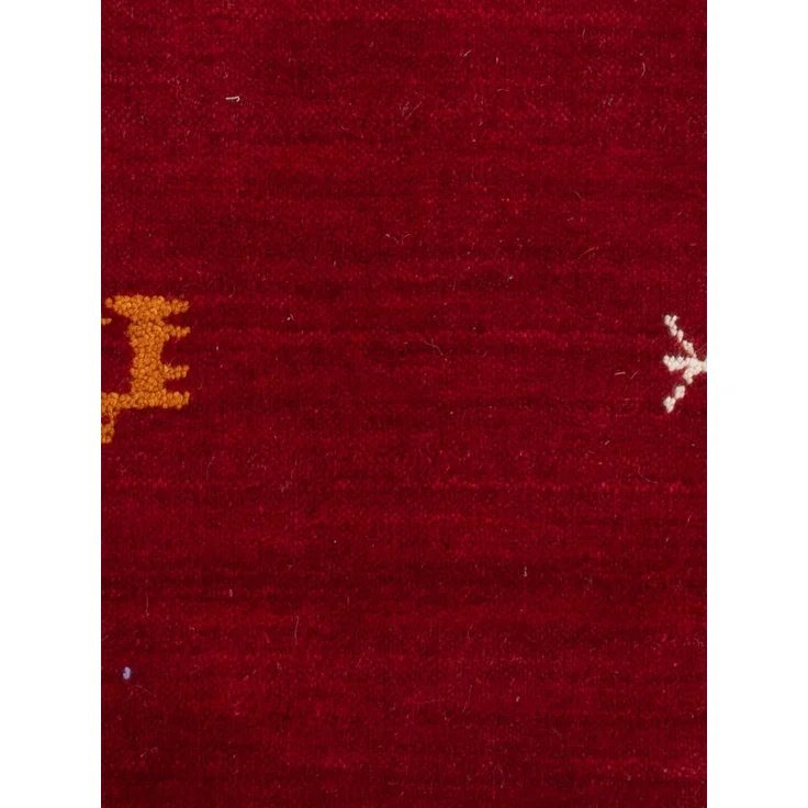 Gabbeh Teppich - Loribaft Softy - 90x60 cm - rot – Bild 2