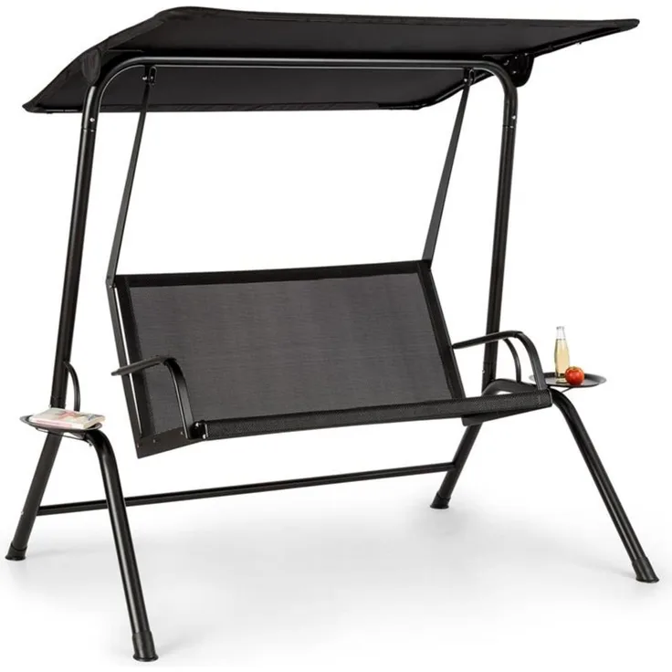 Bel Air Mono Swing Hollywoodschaukel Stahlrahmen Mono Relax schwarz Schwarz