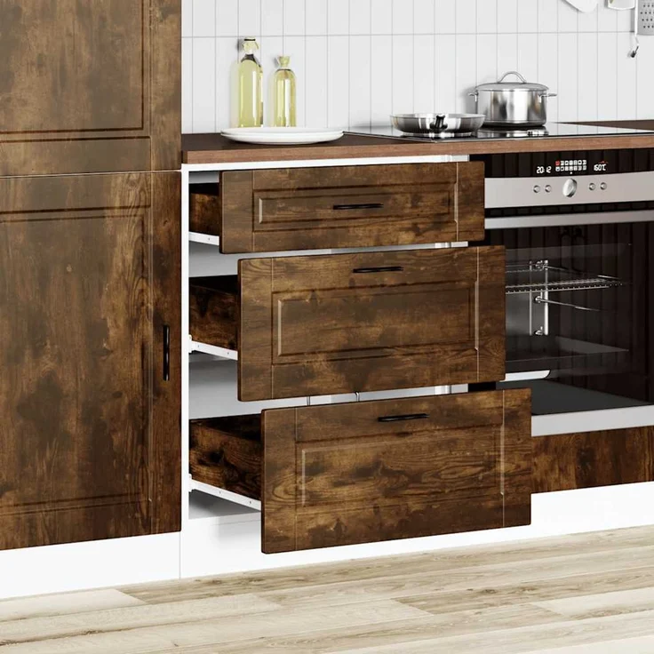 vidaXL Küchenunterschrank Porto Räuchereiche Holzwerkstoff 854264 – Bild 3