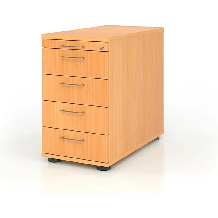 Standcontainer SC50 80cm, 4 Schübe, Schloss, BM Buche